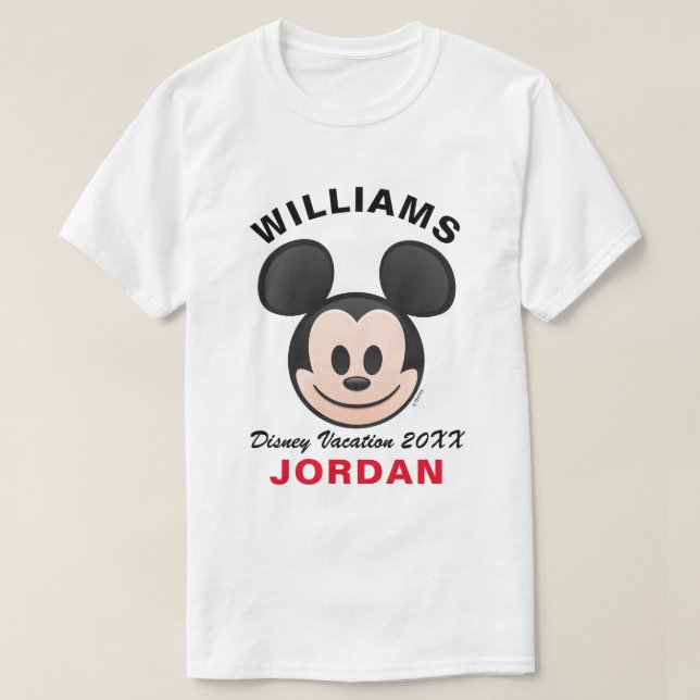 Mickey Mouse Emoji | Family Vacation T-Shirt (Design Front)