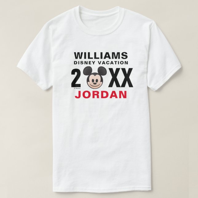 Mickey Mouse Emoji | Family Vacation T-Shirt (Design Front)