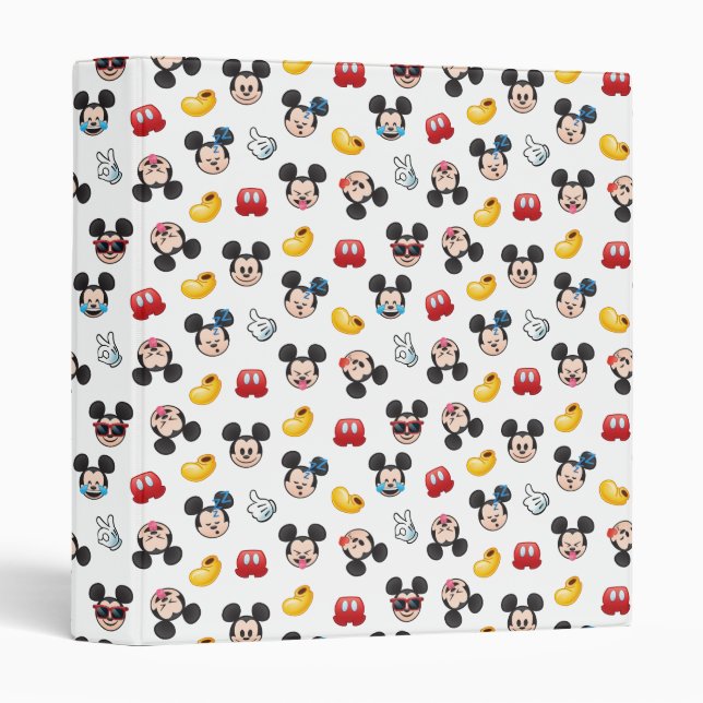 Mickey Mouse Emoji Pattern Binder (Front/Spine)