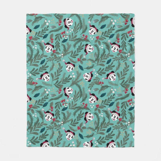 Mickey Mouse | Festive Cheer Pattern Fleece Blanket (Front)