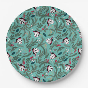 Mickey Mouse Festive Cheer Pattern Paper Plate