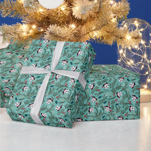 Mickey Mouse | Festive Cheer Pattern Wrapping Paper (Holidays)