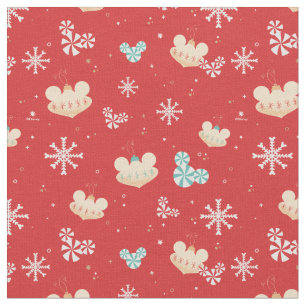 Mickey Mouse   Festive Christmas Pattern Fabric
