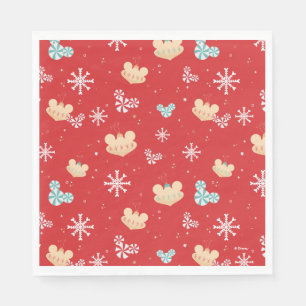 Mickey Mouse Festive Christmas Pattern Napkin