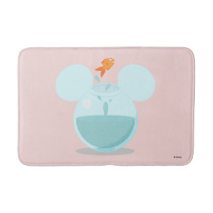 Mickey Mouse Fish Bowl Icon Bath Mat