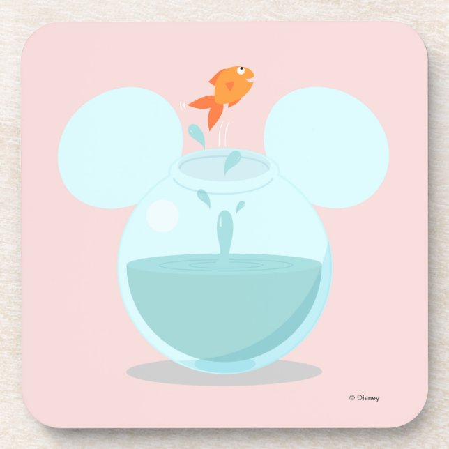 Mickey Mouse Fish Bowl Icon Coaster (Front)