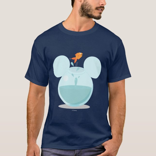 Mickey Mouse Fish Bowl Icon T-Shirt (Front)