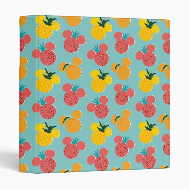 Mickey Mouse Fruit Icon Pattern Binder (Front/Spine)