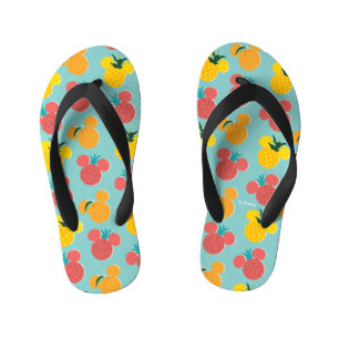 Mickey Mouse Fruit Icon Pattern Kid's Flip Flops