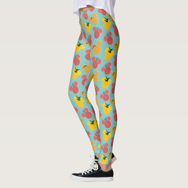 Mickey Mouse Fruit Icon Pattern Leggings (Left)