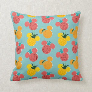 Mickey Mouse Fruit Icon Pattern Throw Pillow