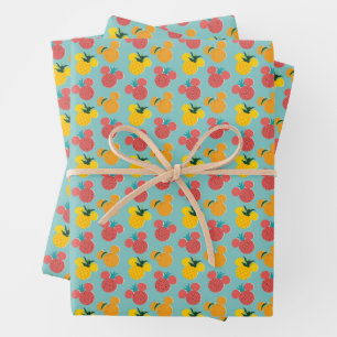 Mickey Mouse Fruit Icon Pattern Wrapping Paper Sheet