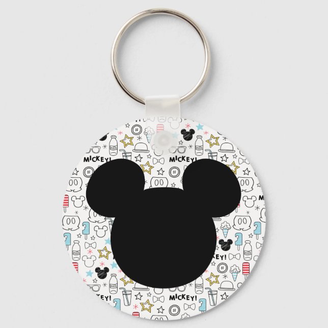 Mickey Mouse Fun Birthday key chain favor (Front)