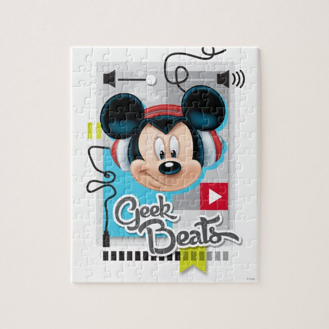 Mickey Mouse Geek Beats Jigsaw Puzzle (Vertical)