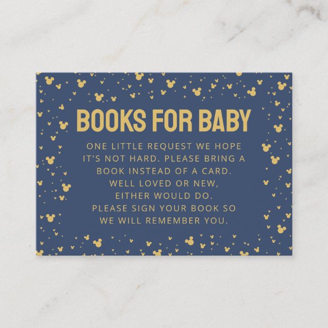 Mickey Mouse Gold Confetti Books for Baby Insert (Front)