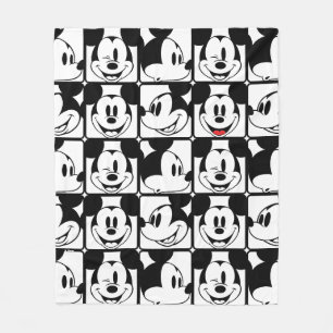 Mickey Mouse   Grid Pattern Fleece Blanket