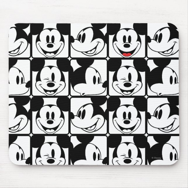 Mickey Mouse | Grid Pattern Mouse Pad (Front)