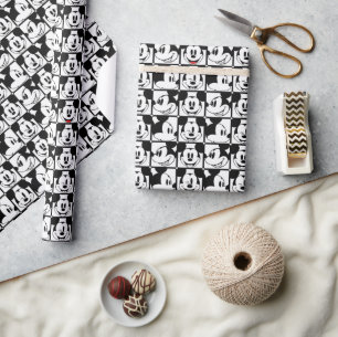 Mickey Mouse   Grid Pattern Wrapping Paper