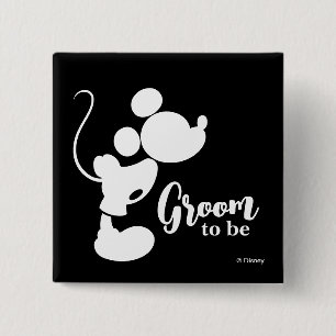 Mickey Mouse Groom to be  2 Inch Square Button