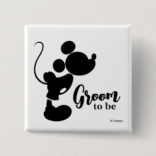 Mickey Mouse Groom to be 2 Inch Square Button