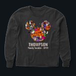 Mickey Mouse Halloween Family Vacation<br><div class="desc">Celebrate spooky season in Disney style with this fun Halloween shirt featuring a colourful Mickey Mouse head filled with cute Halloween icons. The design includes playful pumpkins, friendly ghosts, candy corn, bats, and smiling skulls surrounding the bold text “Happy Halloween.” Beneath the artwork, your family name and vacation year are...</div>