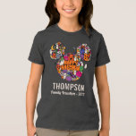 Mickey Mouse Halloween Family Vacation Tri-Blend Shirt<br><div class="desc">Celebrate spooky season in Disney style with this fun Halloween shirt featuring a colourful Mickey Mouse head filled with cute Halloween icons. The design includes playful pumpkins, friendly ghosts, candy corn, bats, and smiling skulls surrounding the bold text “Happy Halloween.” Beneath the artwork, your family name and vacation year are...</div>