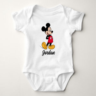 Mickey Mouse Hands Behind Back Baby Bodysuit