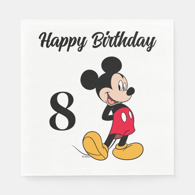 Mickey Mouse Hands Behind Back Napkin (Front)