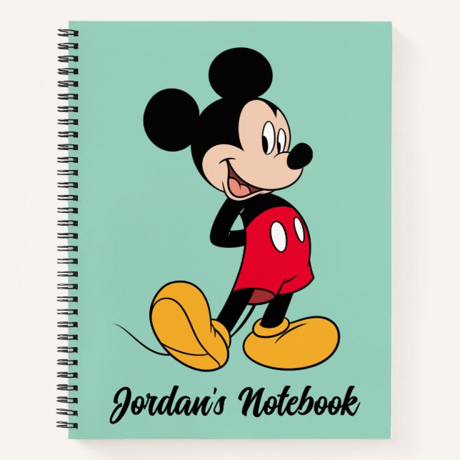 Mickey Mouse Hands Behind Back Notebook (Front)