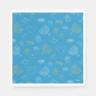 Mickey Mouse   Hanukkah Icons Pattern Napkin