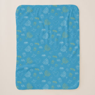 Mickey Mouse   Hanukkah Icons Pattern Sherpa Blanket