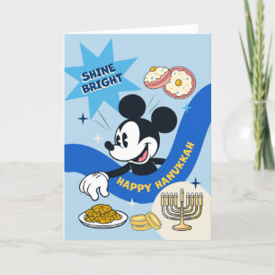Mickey Mouse Happy Hanukkah  Holiday Card