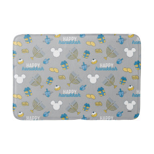 Mickey Mouse   Happy Hanukkah Pattern Bath Mat