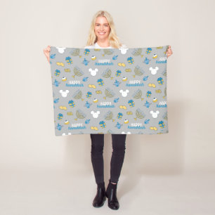 Mickey Mouse   Happy Hanukkah Pattern Fleece Blanket