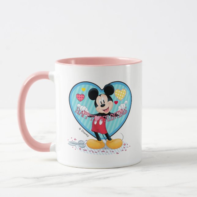 Mickey Mouse | Happy Valentines Day Cutout Mug (Left)