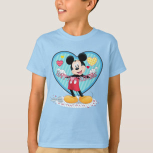 Mickey Mouse   Happy Valentines Day Cutout T-Shirt