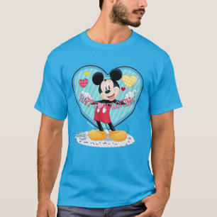 Mickey Mouse Happy Valentines Day Cutout T-Shirt