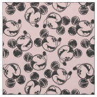 Mickey Mouse Head | Pink Sketch Pattern