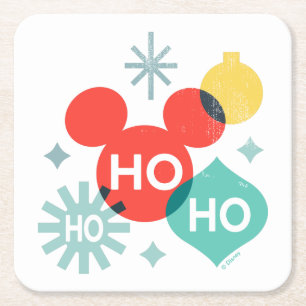 Mickey Mouse    Ho Ho Ho Square Paper Coaster