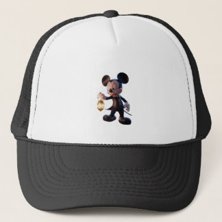 Mickey mouse hold a lantern  trucker hat