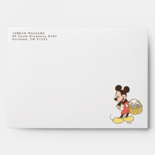 Mickey Mouse Holding Basket of Easter Eggs Envelope