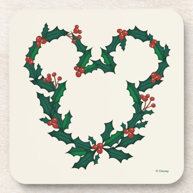 Mickey Mouse Holiday Wreath Coaster (Front)