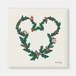 Mickey Mouse Holiday Wreath Magnet