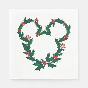 Mickey Mouse Holiday Wreath Napkin