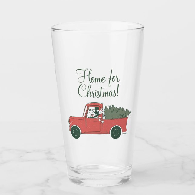 Mickey Mouse | Home for Christmas Glass (Front)