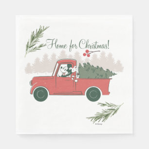 Mickey Mouse Home for Christmas Napkin
