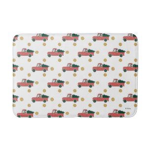 Mickey Mouse   Home for Christmas Pattern Bath Mat