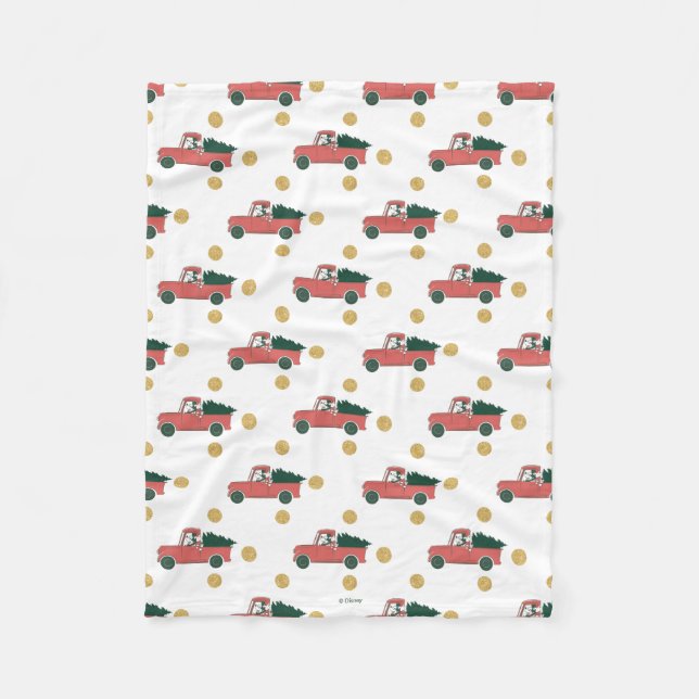 Mickey Mouse | Home for Christmas Pattern Fleece Blanket (Front)