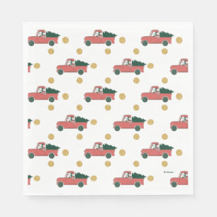 Mickey Mouse Home for Christmas Pattern Napkin