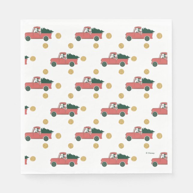 Mickey Mouse | Home for Christmas Pattern Napkin (Front)